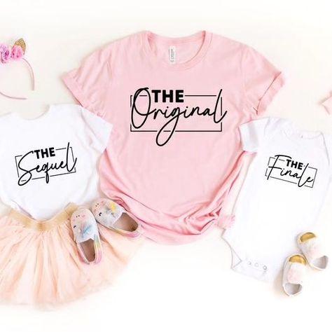 The Original The Sequel The Finale Shirts, Mommy And Me Shirts, Matching Mommy Girl Shirts, Mom And Daughter Tees, Gender Reveal Tees, Mom Gift 👉Click to buy from Etsy Shop :🛒 http://www.EpicFashionUs.etsy.com/listing/1448043486/the-original-the-sequel-the-finale 📌Store Link in Bio Welcome to EpicFashionUS! Its great to see you here! We prioritize one thing here and that is quality and customer satisfaction. 👉Our Tshirts are: -Made from 4.2-ounce cotton -All solid colors are 100% cotton... Mommy And Me Shirts, Girl Shirts, Mommy And Me Shirt, Mom And Daughter, Mommy And Me, Gender Reveal, Mom Gift, Shirts For Girls, Customer Satisfaction