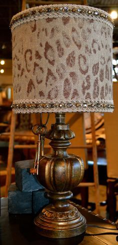 Animal Print Furniture, Night Stand Lamp, Animal Print Decor, Table Buffet, Lamps Table, Tuscan Decorating, Tuscan Style, Night Stand, New Room