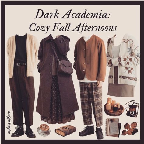 dark academia fashion - Google Search Lofi Theme, Fall Fits Aesthetic, Academia Inspiration, Cozy Academia, Thrift Aesthetic, Witchy Academia, Academia Aesthetic Outfit, Dark Academia Outfits, Dark Academia Outfit