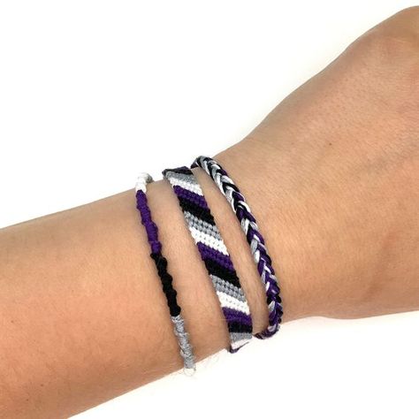 Perfect without a shortstop ~ Ace Bracelet, Pride Flag Bracelet, Ace Pride Flag, Lgbtq Jewelry, 1 Braid, Flag Bracelet, Different Flags, Non Binary Pride, Ace Pride