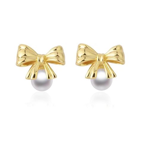 PRICES MAY VARY. ✦Design✦This earring is designed by combining pearls and bows. This pearl bow earring is classic and elegant, perfectly complementing your temperament. ✦Size✦The gold star earrings' height: 0.75*0.67in. Weight:0.22oz. 925gold plated sterling silver post stud earrings, nickel-free and lead-free, suitable for most skin types. ✦Fashion Accessories✦The elegant bow earrings are a perfect accessory, Suitable for all-day wear at work or parties. not only comfortable to wear but also al Classic Bow Earrings For Anniversary, Classic Gold Bow Earrings, Classic Bow Earrings For Party, White Bow Earrings For Anniversary, Formal Bow Drop Pearl Earrings, Formal Pearl Drop Earrings With Bow, Gold Pearl Earrings With Bow For Gift, Gold Pearl Earrings With Bow As Gift, Formal Pearl Earrings With Bow Detail