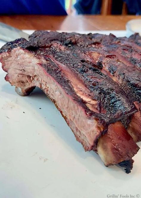 Grilled Beef Back Ribs | GrillinFools Beef Grilling Back Ribs, Beef Back Ribs Grilled, Beef Ribs On The Grill, Beef Back Ribs Recipe, Charcoal Grill Recipes, Ribs On The Grill, Grilled Beef Ribs, Back Ribs Recipe, Ribs Seasoning