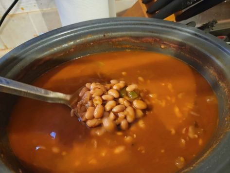 Ranch Style Beans Recipe, Beans Crockpot, Ranch Style Beans, Thm Dinner, Beans In Crockpot, E Meals, Bean Recipe, Good Carbs, Mama Recipe