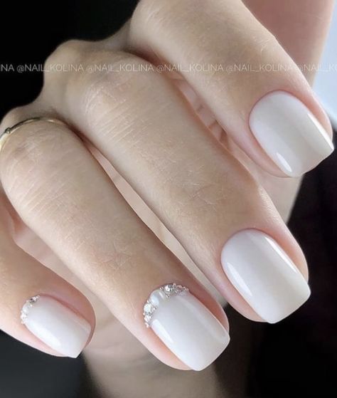 Bridal Toe Nails, Bridal Nails Designs, Wow Nails, Spring Acrylic Nails, Subtle Nails, Glitter Gel Nails, Simple Gel Nails, Pretty Nail Designs, Bride Nails