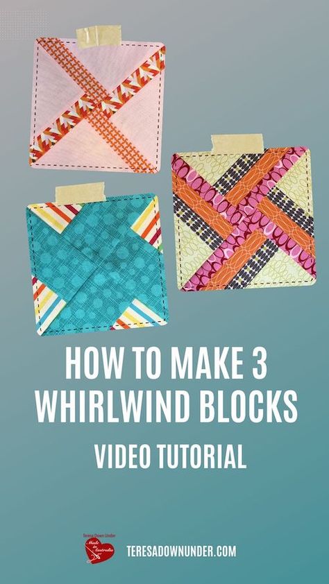 Whirlwind Quilt Block, Same And Different, Scrap Quilt Patterns, Scrap Quilt, Quilt Block Tutorial, Quilt Block Patterns, Free Motion Quilting, Quilt Tutorials, Scrap Quilts