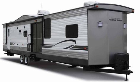 10 Best Destination Trailers - A Fine Home on Wheels - RV Living Destination Trailers, Bunkhouse Travel Trailer, 5th Wheel Travel Trailers, Lightweight Travel Trailers, Small Travel Trailers, Rv Travel Trailers, Double Door Refrigerator, Trailer Living, Solid Surface Countertops