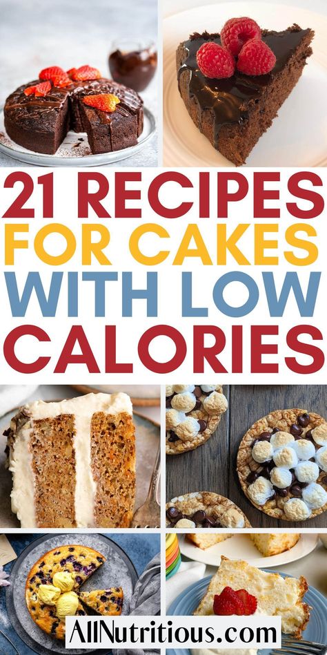 Need some dessert ideas that are low calorie for your meal plan? You will love these cake recipes for healthy, weight loss desserts that you can make at home.