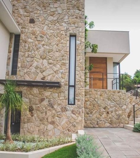 Home Styles Exterior, Stone Wall Design, Cladding Design, Stone Wall Cladding, Wall Tiles Design, Stone Facade, Stone Architecture, Minimal House Design, Stone Cladding