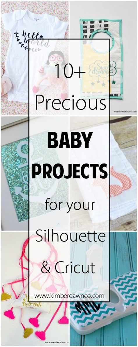 10+ Precious Handmade Baby Projects Baby Gifts Cricut, Baby Silhouette, Cricut Cuttlebug, Cricut Baby, Diy Baby Gifts, Cricut Tips, Silhouette Tutorials, Handmade Baby Gifts, Baby Projects