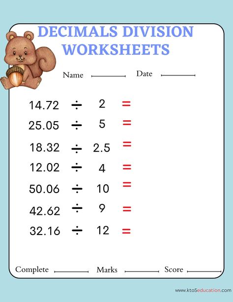 Division Worksheets Decimals 4th Grade | FREE Download Check more at https://kto5education.com/division-worksheets-decimals-4th-grade-free-download/ 4th Grade Division, Divide Decimals, Fractions Division, Decimal Division, World Map Printable, Number Worksheet, Long Division Worksheets, Dividing Decimals, Decimals Worksheets