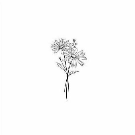 Small Daisy Flower Tattoos, Daisy Wrist Tattoo, Daisy Tattoos For Women, Daisy Fine Line Tattoo, Fine Line Daisy Tattoo, Tattoo Daisy, Daisy Tattoo Designs, Daisy Flower Tattoos, Flor Tattoo