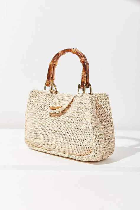 Urban Outfitters Sally Straw + Bamboo Handle Bag [affiliate] #shopping #style #whattowear #bamboo Bamboo Handle Bag, Bamboo Bag, Straw Tote Bag, Rattan Bag, Boho Bags, Straw Tote, Mini Tote Bag, Bamboo Handles, Small Backpack