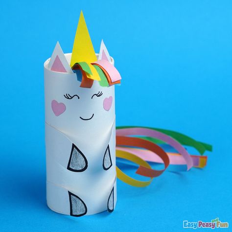 Recycled Activities, Origami Unicorn Easy, Unicorn Crafts For Kids, Mummy Crafts, Unicorn Craft, Roll Craft, Game Decor, Rolled Paper Art, Ladybug Crafts