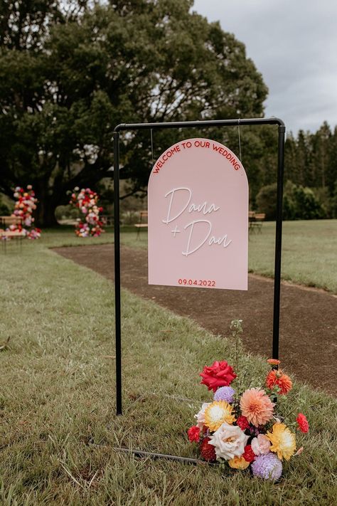 Wedding Welcome Sign Acrylic, Welcome Sign Acrylic, Signage Wedding, Wedding Ceremony Ideas, Event Signage, Bright Wedding, Future Wedding Plans, Wedding Welcome Sign, Welcome To Our Wedding