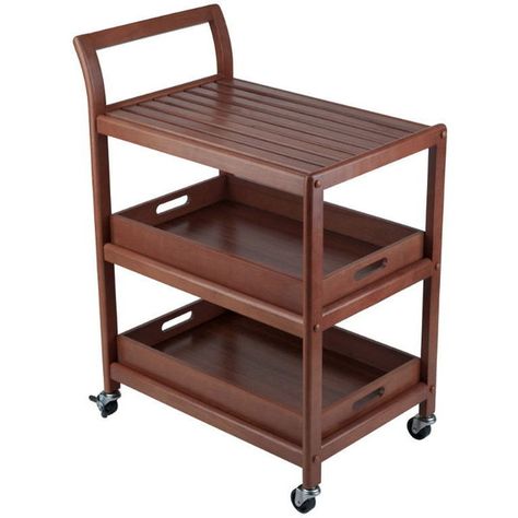 0 Bar Serving Cart, Slatted Shelves, Walnut Kitchen, Tea Cart, Serving Cart, Wood Wine Racks, Wood Shelf, Furniture Finishes, Get The Party Started