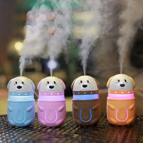 Cute dog ultrasonic humidifier home office Mini colorful LED night light bulb humidifier Diffuser Diy, Air Diffuser, Car Air Purifier, Funny Puppy, Air Diffusers, Humidifiers, Aromatherapy Diffuser, Air Humidifier, Plant Cuttings