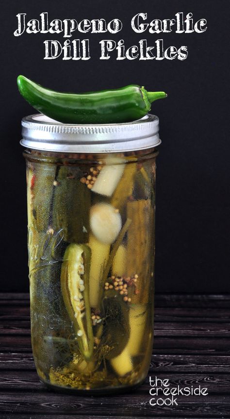 Garlic Dill Pickles, Pickle Vodka, How To Make Pickles, Canning Pickles, Spicy Pickles, Pickling Salt, Canning Vegetables, Jalapeno Peppers, Pickling Spice