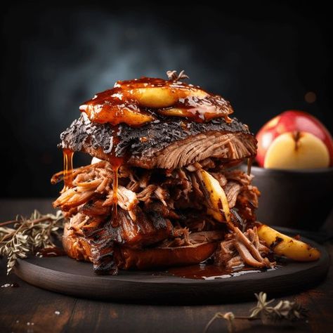 Cider-Braised Pork Shoulder with Caramelized Apples and Onions Recipe Apple Cider Braised Pork Shoulder Instant Pot, Apple Cider Pork Shoulder, Apple Cider Braised Pork Shoulder, Apple Cider Braised Pork, Crockpot Pork Shoulder, Apple Cider Pork, Chef Skills, Braised Pork Shoulder, Couscous Recipe