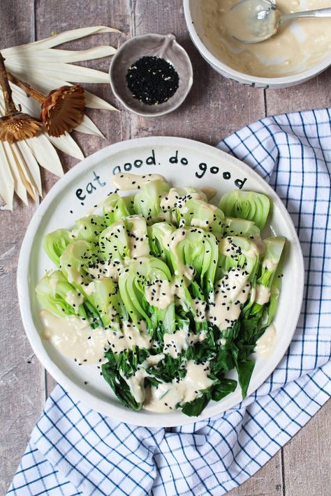 Pak Choi Salad With Toasted Sesame Dressing — Oddbox Pak Choi Salad, Toasted Sesame Dressing, Avocado Pancakes, Sesame Seeds Recipes, Tenderstem Broccoli, Cabbage Steaks, Roasted Fennel, Sesame Dressing, Pepper Pasta