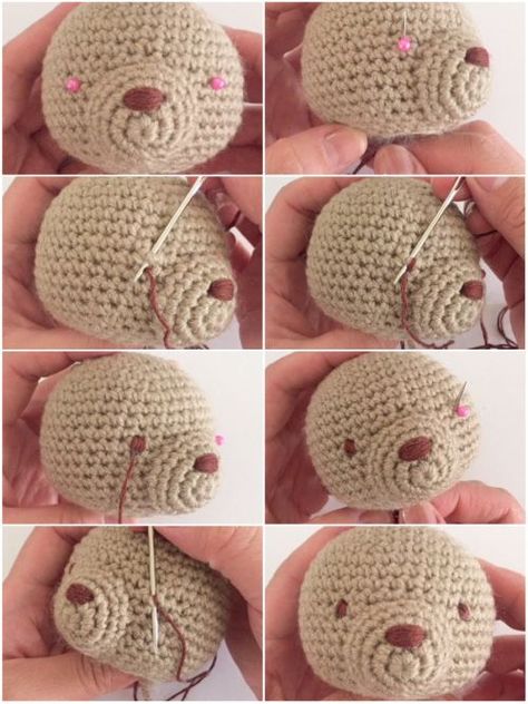 Crochet Eyes Free Pattern Amigurumi, Valentine Bear, Crochet Doll Tutorial, Crochet Eyes, Crochet Teddy Bear Pattern, Valentines Crafts, Crochet Animals Free Patterns, Valentines Crochet, Bear Valentines