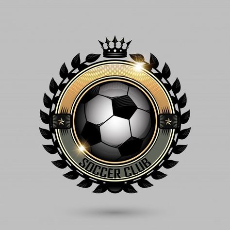 Soccer emblems with crown Premium Vector | Premium Vector #Freepik #vector #background #logo #banner #label Football Logo Design Soccer Sports, Military Graphics, Football Logo Design, Team Logo Design, Sport Shirt Design, Soccer Logo, Sports Logo Design, Football Team Logos, Club Badge