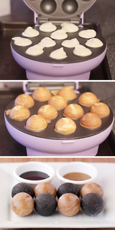 Babycakes Donut Holes Recipe • Love From The Oven Doughnut Cake Pops, Babycakes Cake Pop Maker Recipes, Pancake Balls Cake Pop Maker, Cornbread Cake Pops, Cake Pops Machine Recipes, Cake Pops With Cake Pop Maker, Cake Pops Boxed Cake, Donut Cake Pops Recipe, Donut Hole Maker Recipes