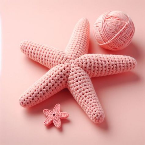 Crochet Starfish Free Pattern, Crochet Starfish, Amigurumi Free, Amigurumi Free Pattern, Worsted Weight Yarn, Tapestry Needle, Star Shape, Yarn Colors, Starfish