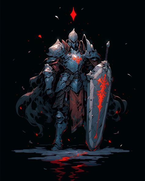 Shield Knight Character Design, Shield Character Design, Shield Guardian, Fantasy Guardian, Knight With Shield, Guardian Knight, Shield Knight, Western Armor, Knight Fantasy