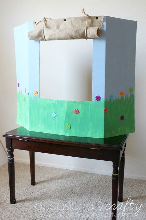 DIY Puppet Show Theater: Helping Children Express Emotions Through Play | Occasionally Crafty: DIY Puppet Show Theater: Helping Children Express Emotions Through Play Diy Puppet Show, Puppet Show Theater, Diy Puppet, Puppet Stage, Theatre Diy, Express Emotions, Puppets Diy, Puppet Theater, Puppet Show