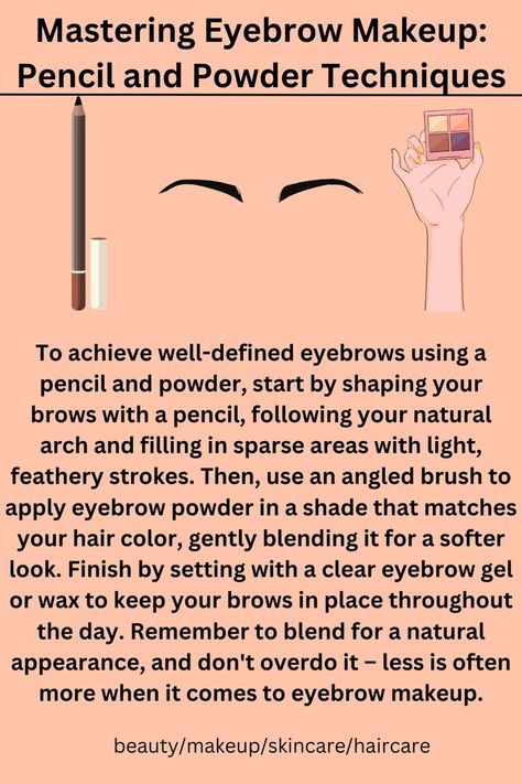 Eyebrow makeup
Eyebrow pencil
Eyebrow powder
Brow grooming
Makeup techniques
#EyebrowMakeup
#BrowGrooming
#MakeupTips
#EyebrowPencil
#BeautyHacks Makeup Tutorial Foundation Flawless Face, Brow Grooming, Clear Eyebrow Gel, Makeup Pencil, Makeup Tutorial Foundation, Eyebrow Powder, Basic Makeup, Powdered Eyebrows, Angled Brush