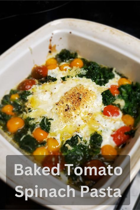 A creamy cheese and tomato sauce with spinach for pasta. Spinach And Cheese Pasta Bake, Cherry Tomatoes And Spinach Recipes, Baked Pasta Sauce, Tomato Spinach Pasta, Spinach Pasta Sauce, Tomato Cream Sauce Pasta, Spinach Tomato Pasta, Cheese Pasta Bake, Cottage Cheese Pasta