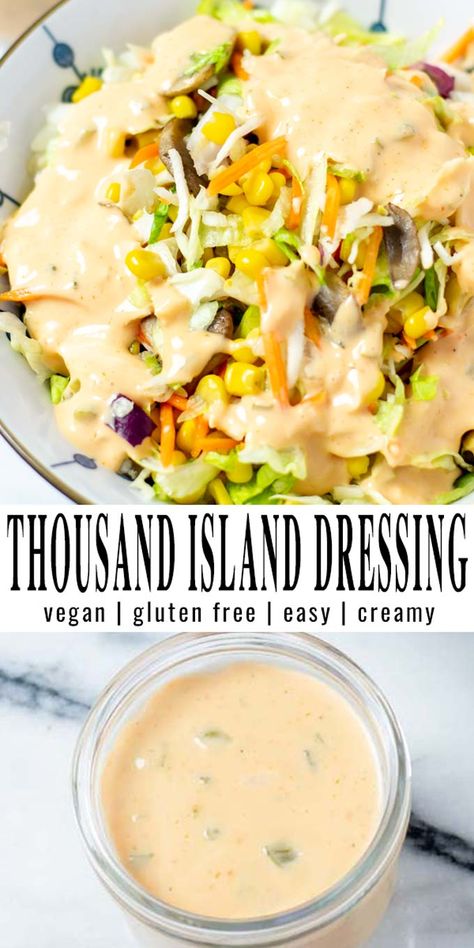 Vegan Thousand Island Dressing Recipe, Contentedness Cooking, Vegan One Pot Meals, Ms Diet, Budget Friendly Meals, Quick Salads, Thousand Island, Thousand Island Dressing, Vegan Mayo