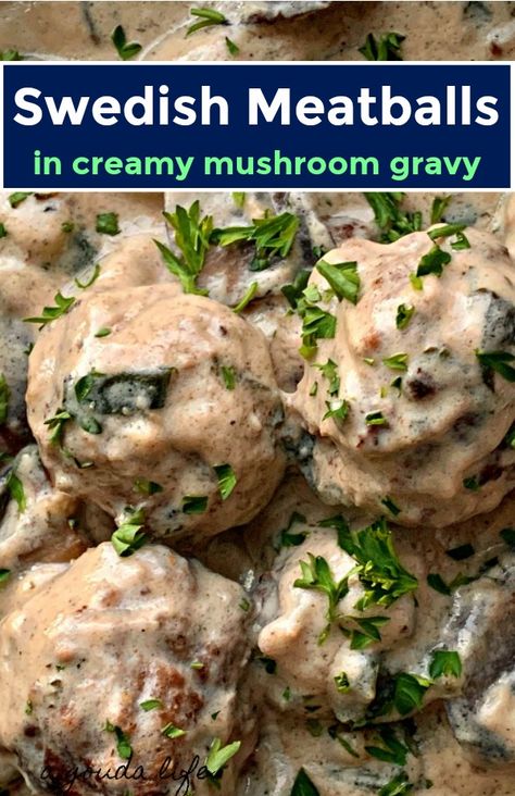 Healthy Swedish Meatballs, Turkey Swedish Meatballs, Easy Swedish Meatball Recipe, Ikea Meatballs, Ground Turkey Meatballs, Ground Beef Meatballs, Swedish Meatballs Easy, Meatballs Recipes, Meatballs And Gravy