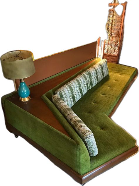 SOLD! 🔥 Adrian Pearsall Boomerang Sofa 🔥 WOW!!! This piece is an absolute stunner😻 Original fabric in a velvety green and tweed-like… | Instagram Adrian Pearsall Sofa, Corner Couch, Adrian Pearsall, Mcm Decor, Built In Shelf, Dream Living, Couch, Plaid, Shelves