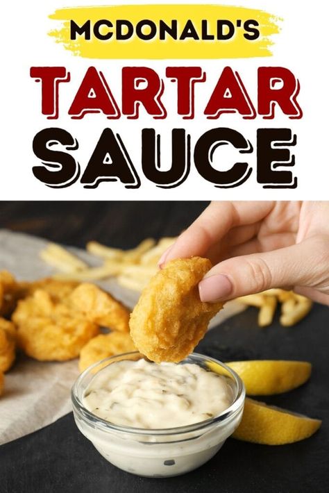 Mcdonalds Tartar Sauce Recipe, Filet O Fish Recipe, Homemade Tartar Sauce, Homemade Sauce Recipes, Fish Sandwich, Copykat Recipes, Salad Recipes For Dinner, Tartar Sauce, Cat Recipes