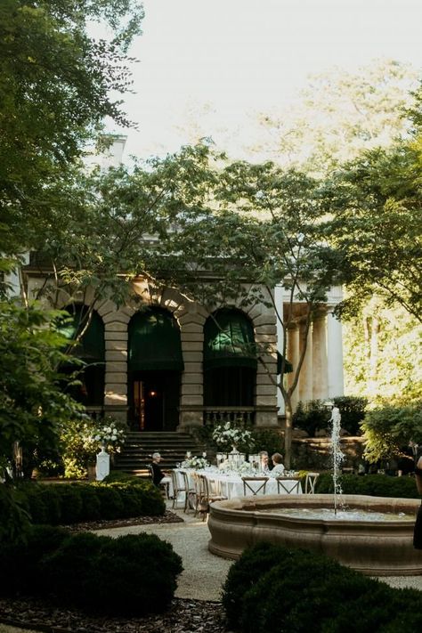 Atlanta History Center, Atlanta Elopement, Atlanta History Center Wedding, Intimate Events, Swan House Atlanta, Houses Beautiful, Swan House Wedding, Small Reception, Boxwood Garden