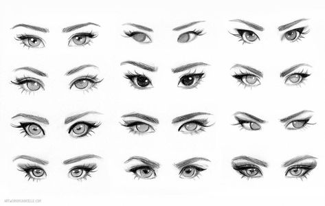 Eye Reference by GabrielleBrickey on DeviantArt Girl Eyes Drawing, Eye Reference, Cartoon Eyes Drawing, 얼굴 드로잉, Eye Drawing Tutorials, Drawing Tutorial Face, Eyes Drawing, Face Drawing Reference, Cartoon Eyes