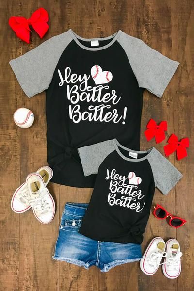 Mommy & Me - Sparkle In Pink Baseball Cricut, Baby Cook, Hey Batter Batter, Mommy Daughter Outfits, Sparkle In Pink, Daughters Shirt, Mommy Daughter, Mommy And Me Outfits, Sports Mom