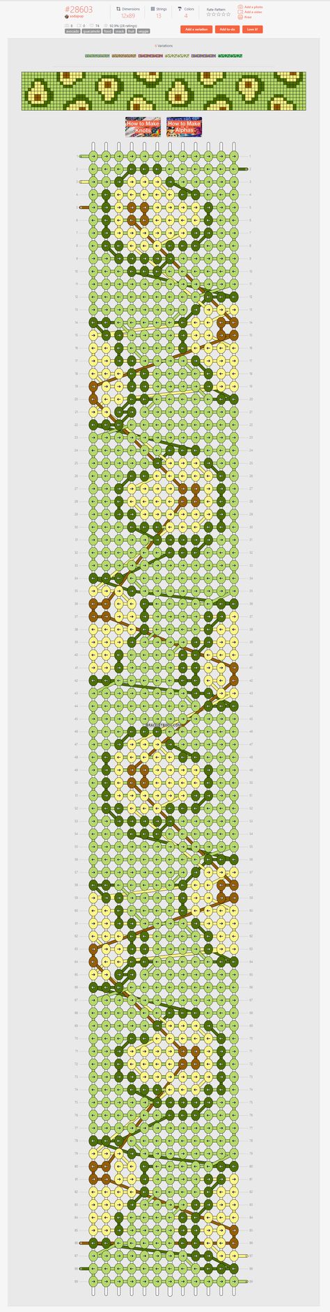 Avocado Bracelet, Bracelet Book Patterns, Diamond Friendship Bracelet, Alpha Bracelet, Avocado Guacamole, Bracelet Book, Cool Friendship Bracelets, String Bracelet Patterns, Friendship Bracelet Patterns Easy