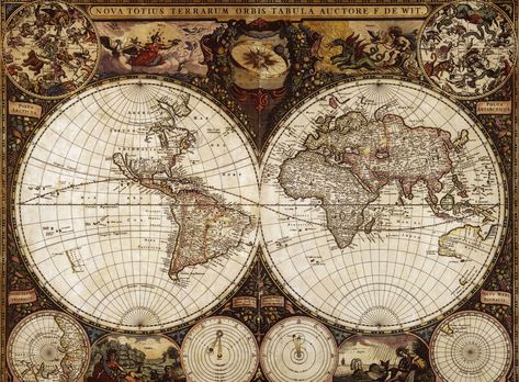 general map of the world #map #artwork world map 1665 (Year) #2K #wallpaper #hdwallpaper #desktop Old Posters, Map Wall Mural, Antique World Map, World Map Wallpaper, Map Wallpaper, Art Carte, World Map Wall, Brown Art, Arte Sketchbook