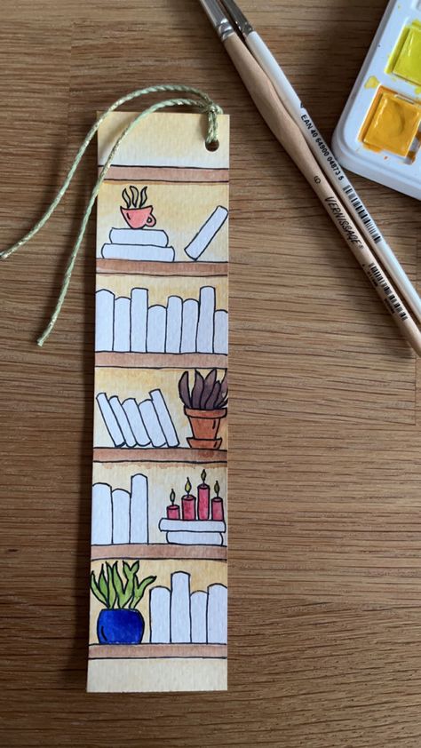 Diy Bookmarks Colored Pencil, Cute Book Marks Printable, Book Marks Design Ideas Easy, Cool Book Marks Diy, Easy Doodle Bookmarks, Book Mark Design Ideas Drawing, Bookmark Paper Craft, Easy Book Marks Ideas, Bookmark Drawing Ideas Easy