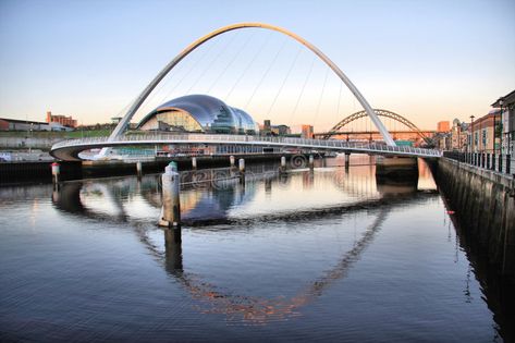 Millennium Dawn. Gateshead's Millennium Bridge as day breaks. The Sage Music Cen , #AFFILIATE, #Bridge, #day, #Gateshead, #Millennium, #Dawn #ad Gateshead Millennium Bridge, Tyne Bridge, Millennium Bridge, Stock Images Free, Illustration Design, Editorial, Bridge, Stock Images, Architecture