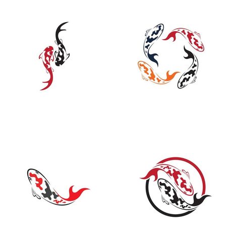 logo design concept of koi fish Koi Fish Moodboard, Koi Fish Logo, Koi Fish Vector, Koi Fish Drawing Tattoo, Koi Fish Drawing, Logo Silhouette, Logo Design Concept, Fish Drawing, Japanese Fish