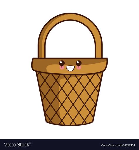 Basket Cartoon, Basket Design, Single Image, School Stuff, Cute Cartoon, Png Images, Adobe Illustrator, Vector Images, Vector Illustration