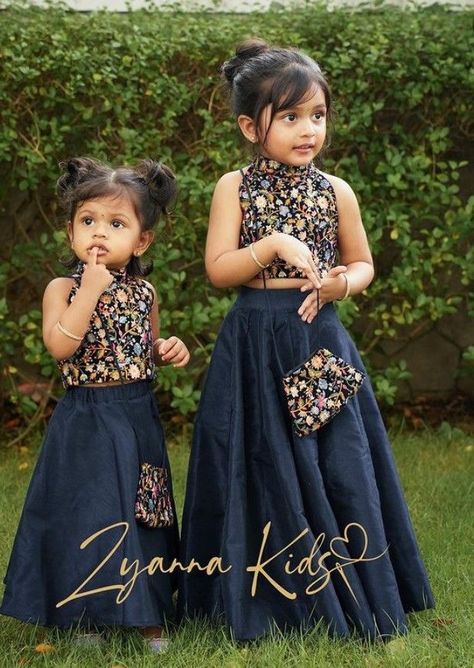 Kids Pattupavada Designs, Kids Party Frocks Design, Kids Wedding Dresses Indian, Pattupavada For Kids, Baby Girl Dresses Indian, Kids Dress Design, Indian Dresses For Kids, Kids Party Wear Dresses