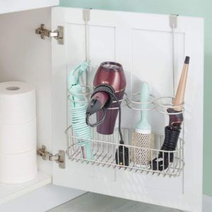 Hair Tool Storage, Apartment Planning, Cabinet Door Storage, Bathroom Organizing, Hair Dryer Storage, Under Kitchen Sink Organization, Hair Tool Organizer, Bathroom Basket Storage, House Products