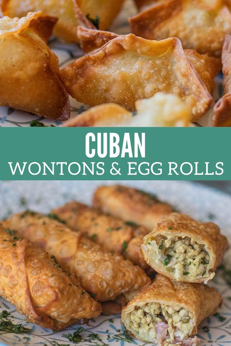 Sweet and tangy. Cuban flavors in unexpected places. Latin Fusion at its best! Spanish Asian Fusion, Latin Appetizers For Party, Asian Mexican Fusion Recipes, Cuban Bites, Cuban Appetizers For Party, Cuban Meals, Cuban Appetizers, Fusion Foods, Cuban Recipe