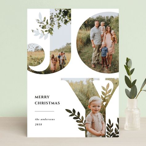 Joy Holiday Card, Modern Holiday Photo Cards, Joy Christmas, Holiday Postcards, Christmas Card Design, Christmas Postcard, Modern Holiday Card, Christmas Photo, Holiday Photo Cards