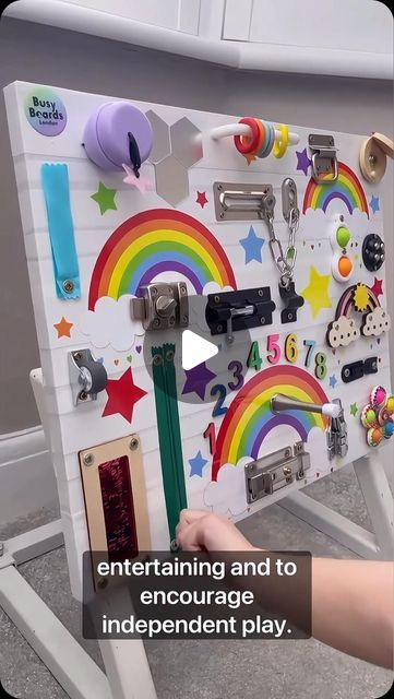 Kimari on Instagram: "Are busy board really worth it? #busyboard #diy #toddlers #sensory #babygifts" Baby Sensory Board, Diy Busy Board, Diy Sensory Board, Busy Board Baby, Busy Boards For Toddlers, Independent Play, Sensory Boards, Diy Toddler, Busy Board