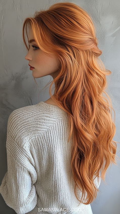 Hairstyles For Long Red Hair, Cute Shoulder Length Hairstyles, Red Hairstyles, Long Red Hair, Long Red, Hairstyles Ideas, Summer Hairstyles, Hair Ideas, Cute Hairstyles